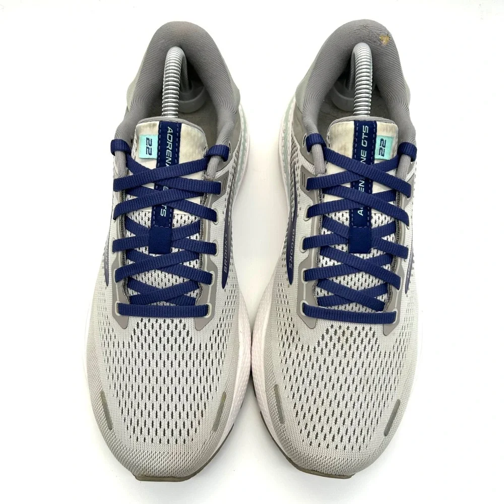 Brooks‎ Adrenaline GTS 22 Shoes Womens 10 Grey Blue Stability Running Sneakers